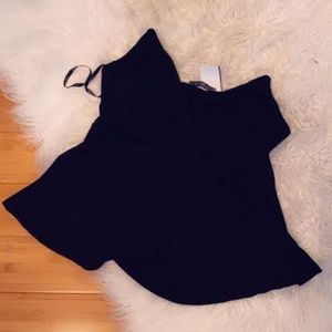 Charlotte Russe Black Peplum with Clear Straps